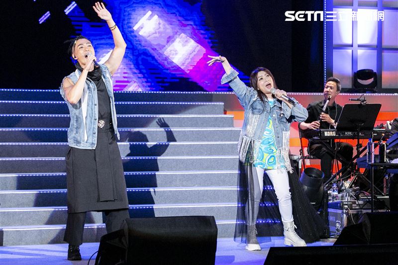 經典歌后趙詠華與全能歌王林俊逸，在國際會議中心舉辦「華逸登場」演唱會。（圖／記者楊澍攝影）