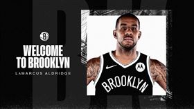 籃網球團宣布LaMarcus Aldridge加盟。（圖／翻攝自籃網官方推特）