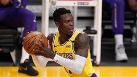 Dennis Schroder攻下湖人全隊最高24分。（圖／美聯社／達志影像）