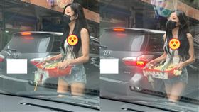 正妹,玉蘭花,建國北,麥克風(翻攝自 爆廢1公社)