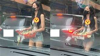 長腿女神低胸賣玉蘭花　3小時收入曝