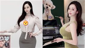 女畫家「人間兇器封不住」釦子超緊繃 網：這個車頭燈太亮了！（圖／翻攝自徐卡索IG）