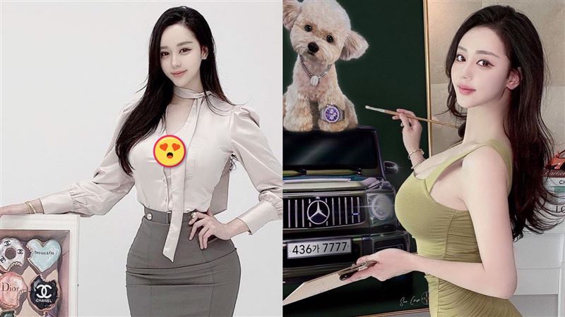 美女畫家「胸爆襯衫」　網見亮點羞翻
