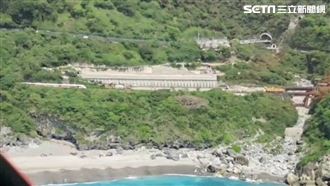 太魯閣號花蓮出軌卡隧道！空拍畫面曝