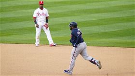 ▲山多瓦（Pablo Sandoval）敲出本季首轟。（圖／美聯社／達志影像）