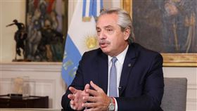 阿根廷總統艾柏托．費南德茲（Alberto Fernandez）。（圖／翻攝自Alberto Fernández推特）