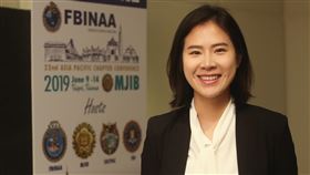 女調查官赴FBI受訓（1）美國聯邦調查局國家學院校友會（FBINAA）亞太區複訓研習營10日首次來台舉辦。調查局女調查官蔡佩汶（圖）2天前才受訓結業回台。中央社記者張新偉攝  108年6月10日