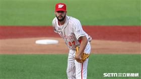 ▲味全龍先發投手布里悍。（圖／記者劉彥池攝影）