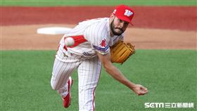 ▲味全龍先發投手布里悍。（圖／記者劉彥池攝影）