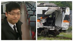 太魯閣號408次嚴重事故，袁淳修、江沛峰遇劫。（組合圖／翻攝畫面）