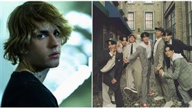 知名歌手小賈斯汀及南韓天團BTS。(圖/小賈斯汀、BTS推特)