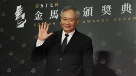 第57屆金馬獎李安導演讚克服疫情直喊台灣電影很驕傲。（記者邱榮吉、楊澍攝影）