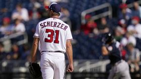 ▲薛澤（Max Scherzer）6局挨4轟強運逃敗。（圖／美聯社／達志影像）