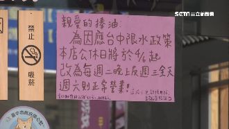 停水日當公休日　店家祭對策減少虧損