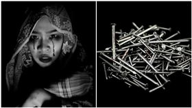 《邪降》真實版！23歲女星被害　爆吐「7鐵釘、34針」（圖／翻攝自Ai Wahida IG）