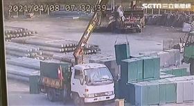 台南工安意外，台電工人遭600公斤電箱壓死。翻攝畫面