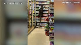 哥吉拉大戰超商！2公尺巨蜥蜴摧殘　顧客尖叫57秒片曝光▲。（圖／AP授權）