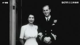 菲利普親王與伊莉莎白女王結婚照(AP授權)