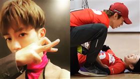 廖允杰小杰，遭網友質疑吃豆腐，IG回應了「我都願意扛」。（圖／翻攝自全明星運動會）