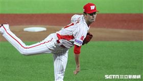 ▲味全龍先發投手林子昱。（圖／記者劉彥池攝影）