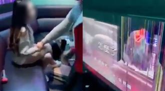 傳播妹「暴走翻桌」　電視畫面成亮點