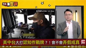兩岸政策協會副秘書長張宇韶在《94要客訴》提出，美中衝突升級，共軍頻擾台，是想尋求機會「擦槍走火」