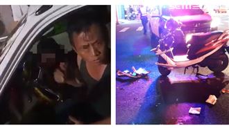囂張影曝！台中男載幼女撞人狂吼落跑