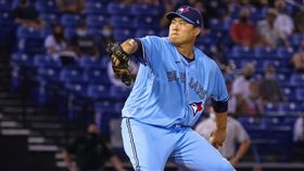 ▲柳賢振戰洋基6.2局僅失1分。（圖／翻攝自藍鳥推特）