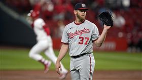 ▲史特拉斯堡（Stephen Strasburg）4局挨3轟失7分。（圖／美聯社／達志影像）