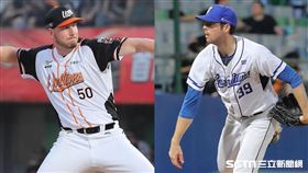 ▲富邦悍將投手羅力、布雷克。（組合圖／記者劉彥池攝影）