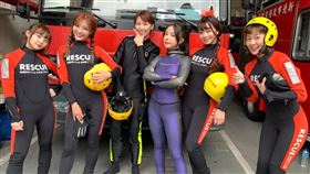 超硬挑戰！一日水上救援眾女神不畏寒流　搏命演出竟爆吐。（圖／懿想天開提供）