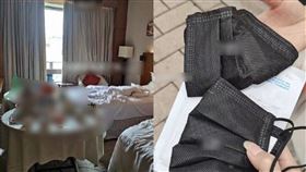 恐怖粉絲闖男明星房間！躺床拍照打卡　偷口罩喊：太甜了吧▲。（圖／翻攝自星八婆微博）