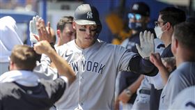 ▲賈吉（Aaron Judge）敲出單場雙響砲。（圖／美聯社／達志影像）