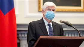 蔡英文接見「美國總統拜登派遣資深訪團」，陶德、阿米塔吉、史坦柏格。（圖／總統府提供）