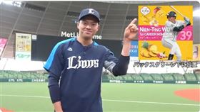 吳念庭代言台灣水果日。（圖／翻攝自西武獅推特）