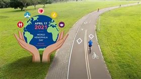 明（17）日為「世界血友病日」，台灣賽諾菲攜手中華民國血友病協會及台灣省關懷血友病協會兩大病友團體，以「動」身前行，鼓勵病友透過積極且規律的預防性治療，讓血友們邁出自信步伐，享受運動成就自我不受限。（圖／賽諾菲提供）