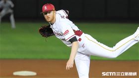 ▲樂天桃猿先發投手霸林爵。（圖／記者劉彥池攝影）