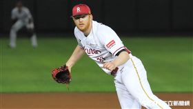 ▲樂天桃猿先發投手霸林爵。（圖／記者劉彥池攝影）