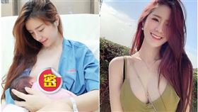 最正空姐胸前滑落　露胸親餵照網讚翻（圖／翻攝自cherry_quahst IG)