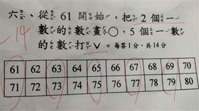 小一的數學功課考畫圈！媽崩潰急問：為什麼要這樣為難我。（圖／翻攝自爆怨2公社）