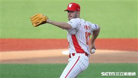 ▲味全龍先發投手布里悍。（圖／記者劉彥池攝影）
