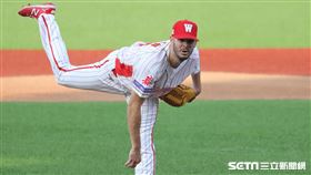 ▲味全龍先發投手布里悍。（圖／記者劉彥池攝影）