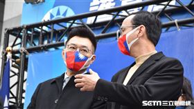 國民黨元旦升旗 朱立倫 江啟臣（圖／記者李國綸攝影）