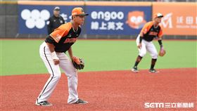 ▲統一獅三壘手林子豪。（圖／記者劉彥池攝影）
