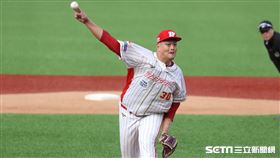 ▲味全龍投手廖任磊。（圖／記者劉彥池攝影）