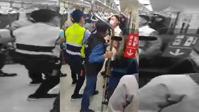 新北,捷運,座位,廢物老人,衝突,佔位（圖／翻攝爆料公社） 