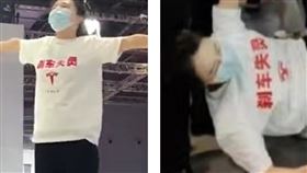 車展大鬧特斯拉！女車主高喊「煞車失靈」被架走　陸網熱議（合成圖／翻攝自沸點視頻微博）