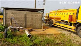 ▲台南市長黃偉哲開戰備用水井 水車（圖／台南市政府提供）