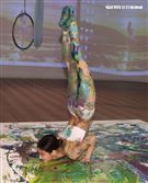 Miya夏米雅新書「四核心瑜珈」、「如瑜得水寫真文集」雙喜發表。（記者邱榮吉/攝影）