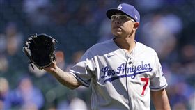 ▲烏瑞亞斯（Julio Urias）7局投球狂飆11K僅挨1安。（圖／美聯社／達志影像）